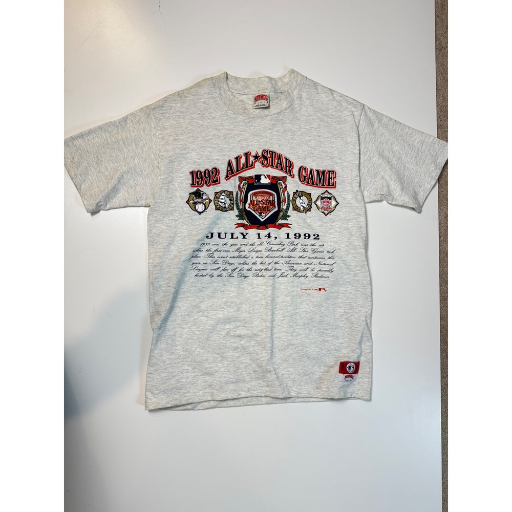 1992 MLB All Star‎ Game San Diego Padres Nutmeg T Shirt Adult L Gray Baseball